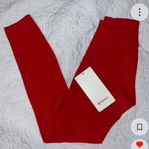 Lululemon Bold Red Instill Tights